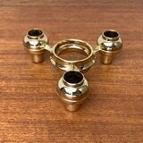 Modular atomic stackable metal candlestick by Quist, 1970s vintage.