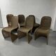 6 designer rattan chairs