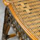 Vintage bamboo and rattan side table braided 1960