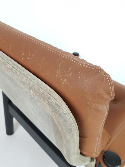 Danish suede leather armchair