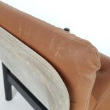 Fauteuil danois cuir daim