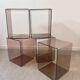 Set of 5 smoked Plexiglas lockers