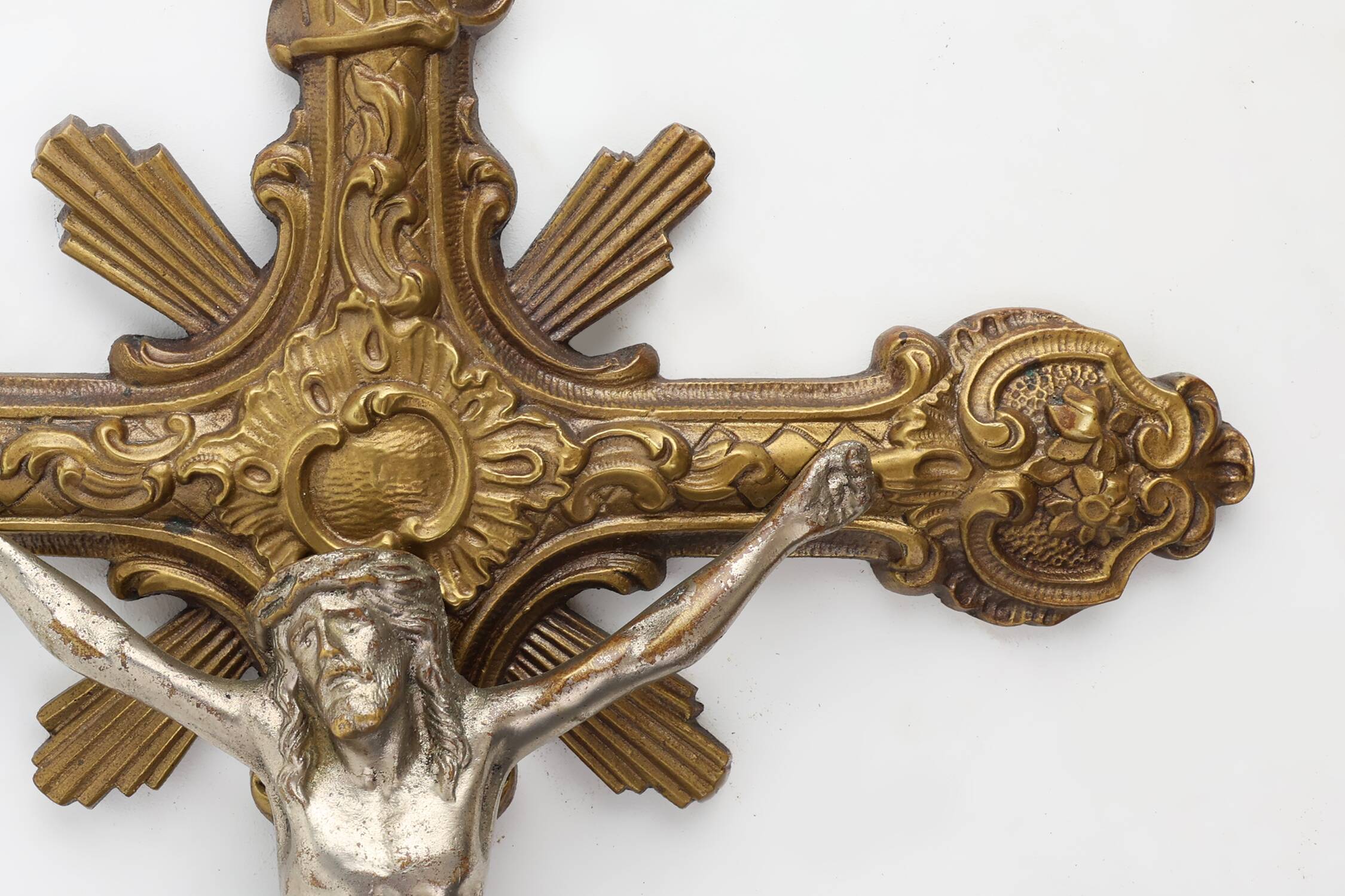 Copper Crucifix, Devotional Craftsmanship, Belgium ca. 1900