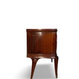 Tables de chevet plaquées en palissandre avec plateau en onyx vert