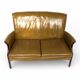 Two-seater green foam leather sofa Froxfield by Parker Knoll, 1960.
