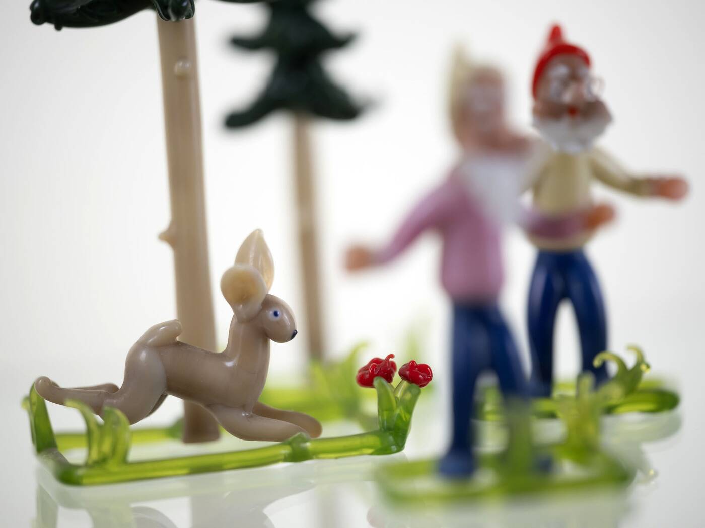 Vintage Glass Figurine Set, Jaroslav Brychta, 1930s–1940s