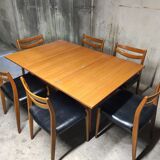 Vintage Scandinavian table extendable