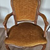 Paire de fauteuils cabriolets de style Louis XV
