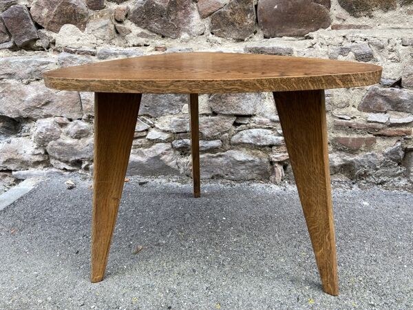 Table basse guéridon vintage design art déco 50 piétement tripode scandinave