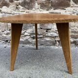 Vintage Art Deco design 50s gueridon coffee table Scandinavian tripod base