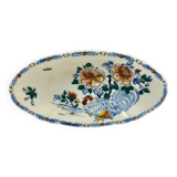 Ancien ravier Gien coq pivoines 1938/1960