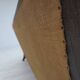 1960s, Danish 3-seater sofa, beige/brown furniture fabric, carved oak wood.