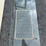 Vintage glass and brass coffee table