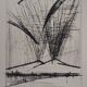 Bernard Buffet : Le volcan du Vésuve - Gravure originale