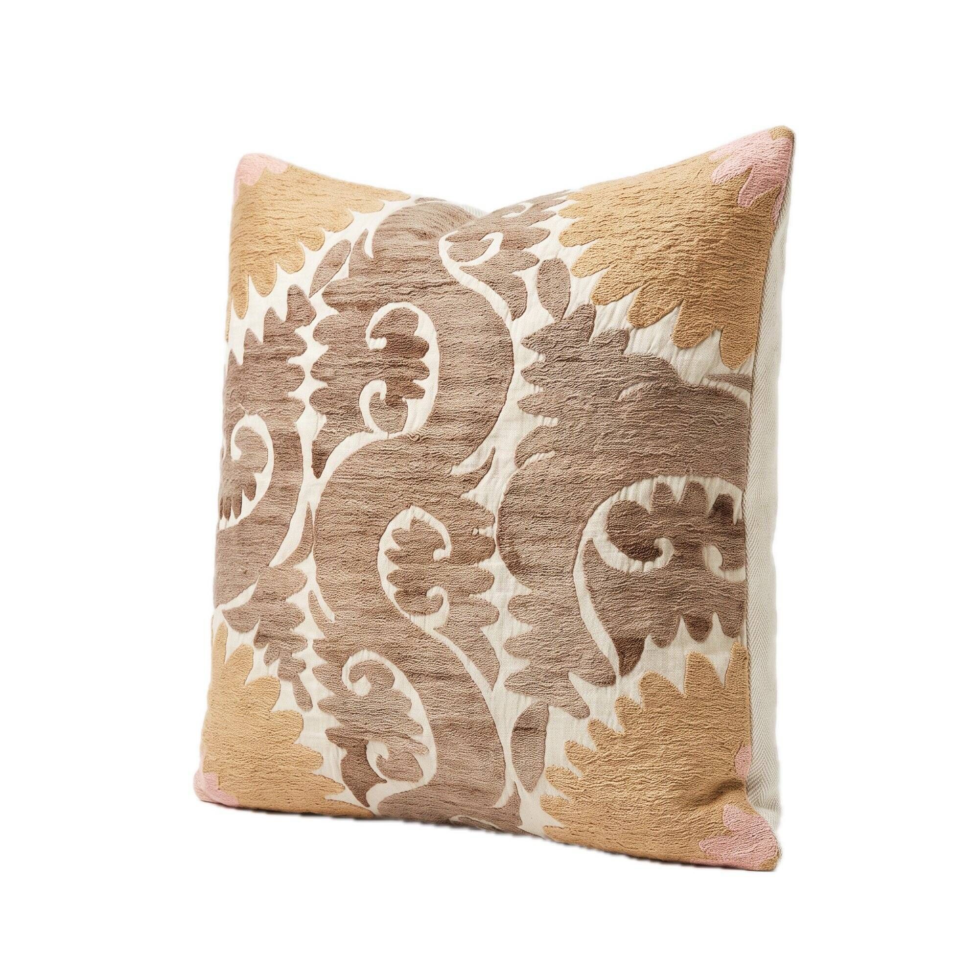 Vintage embroidered cushion cover 57x60 cm