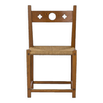 Chaise en pin et corde dans le style de Marklund - 1970s