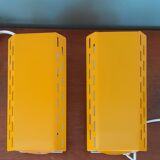 2 vintage adjustable metal wall lights - design Gerard Gossé for Massive