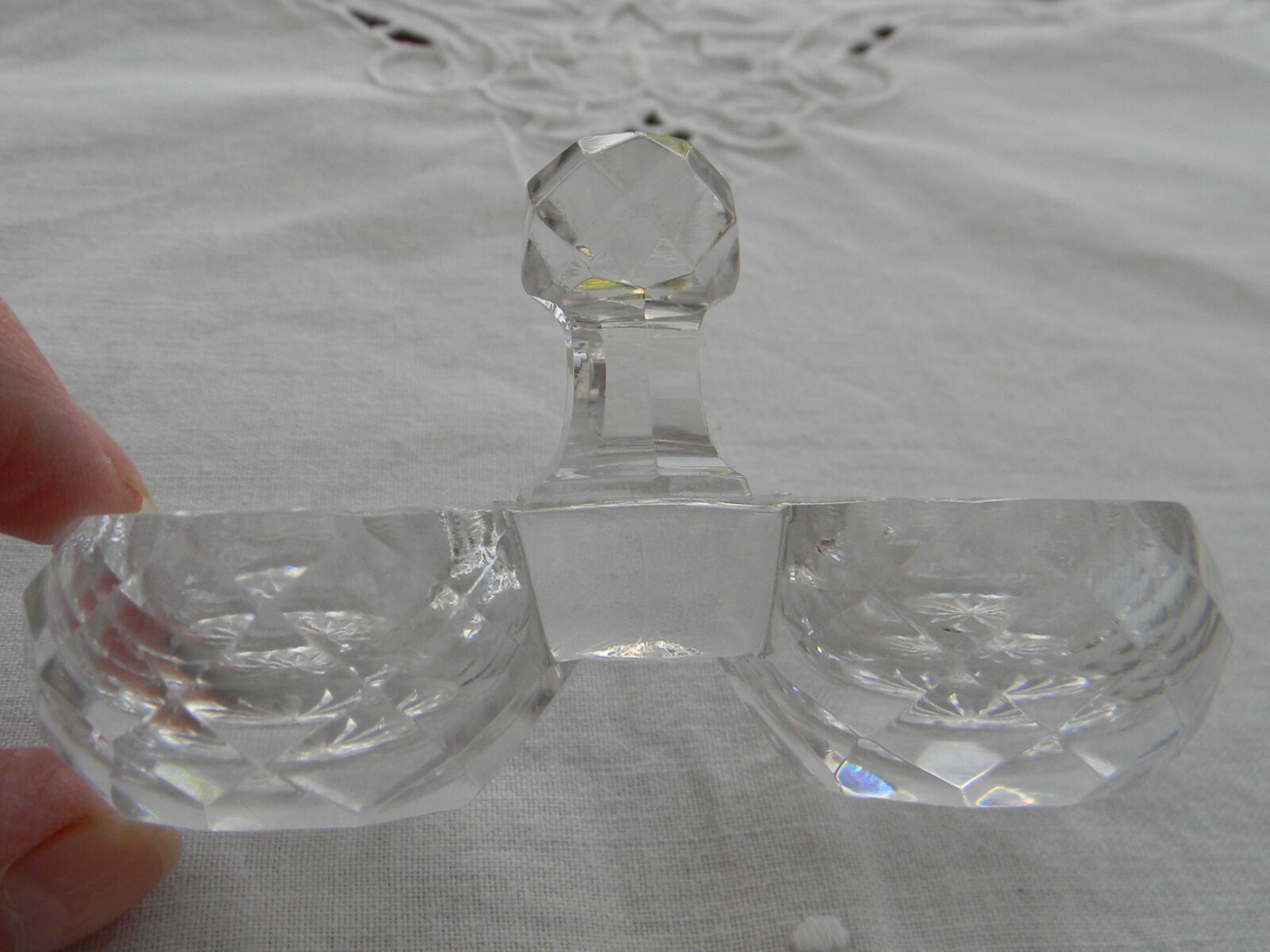 Small crystal salt shaker from Baccarat