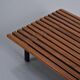 Cansado bench in mahogany by Charlotte Perriand, circa 1962.