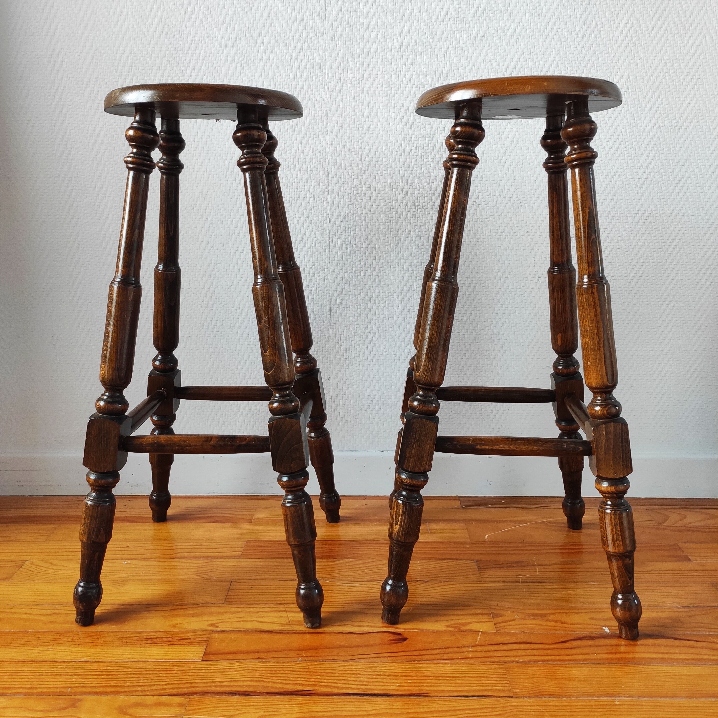 Paire de tabouret de bar vintage