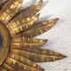 Mirror sun gold leaves metal 1950 55cm