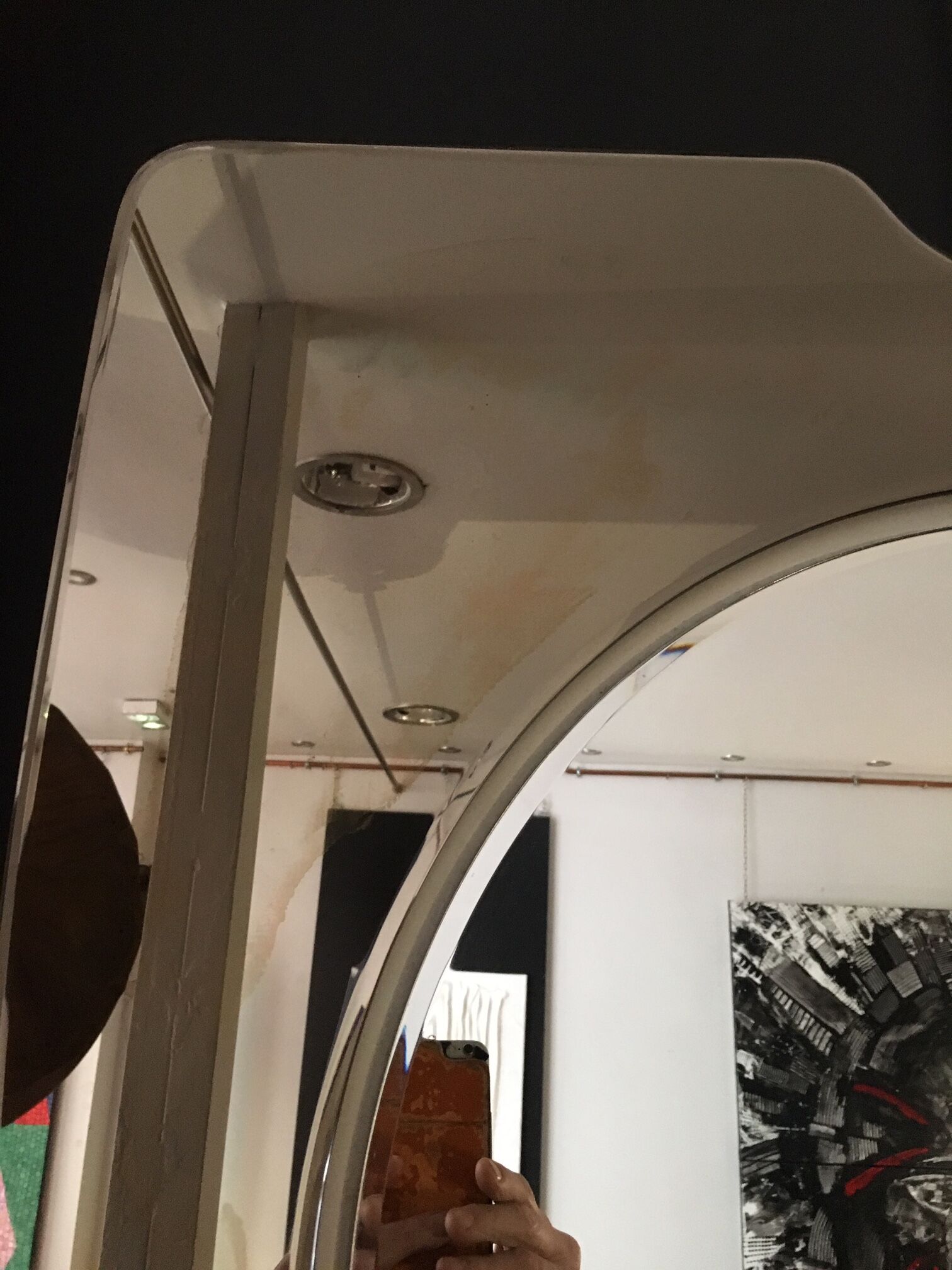 Mirror crystal art 60s, unusual shape 78x78 cm