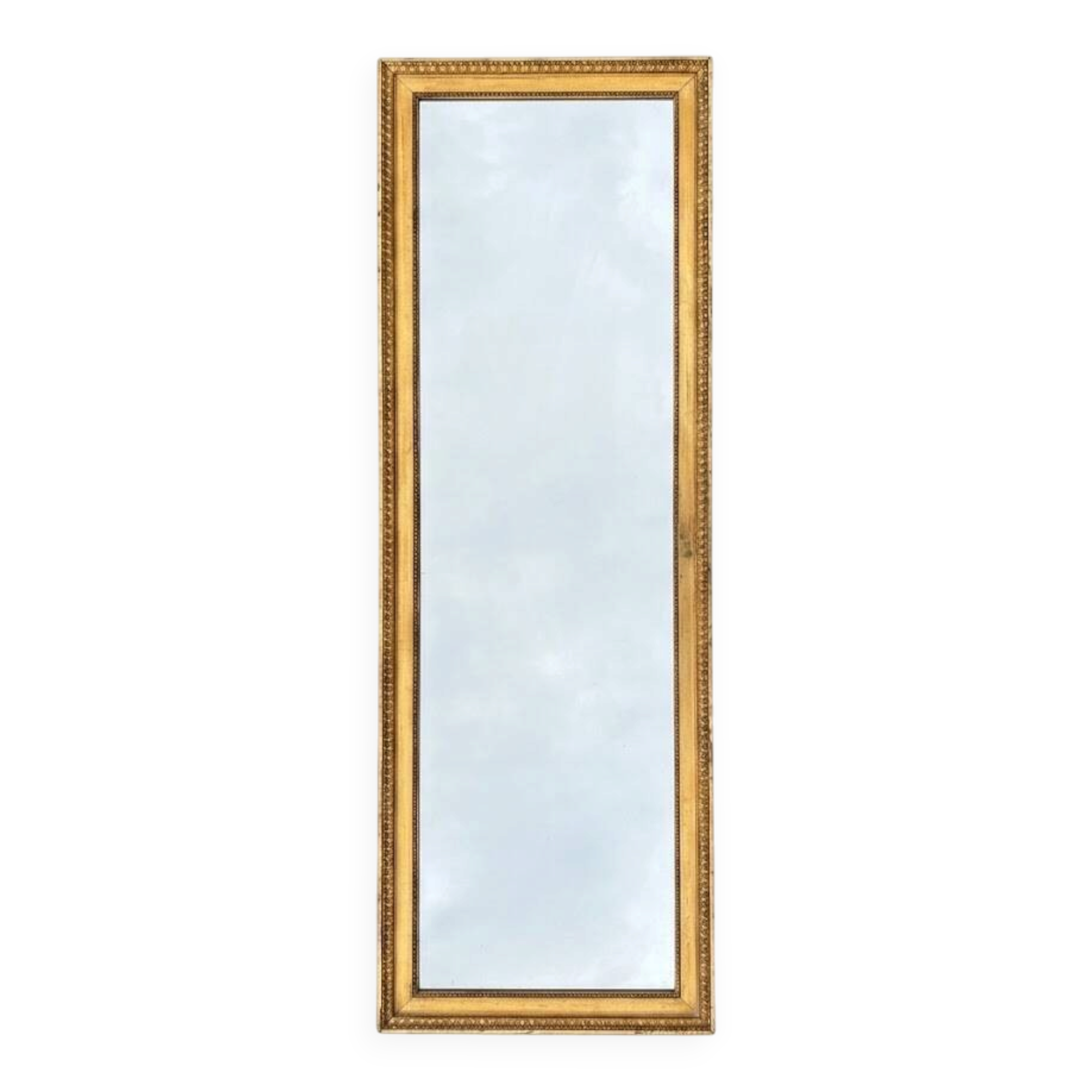 Large gold mirror 150 cm long classic style beaded frame