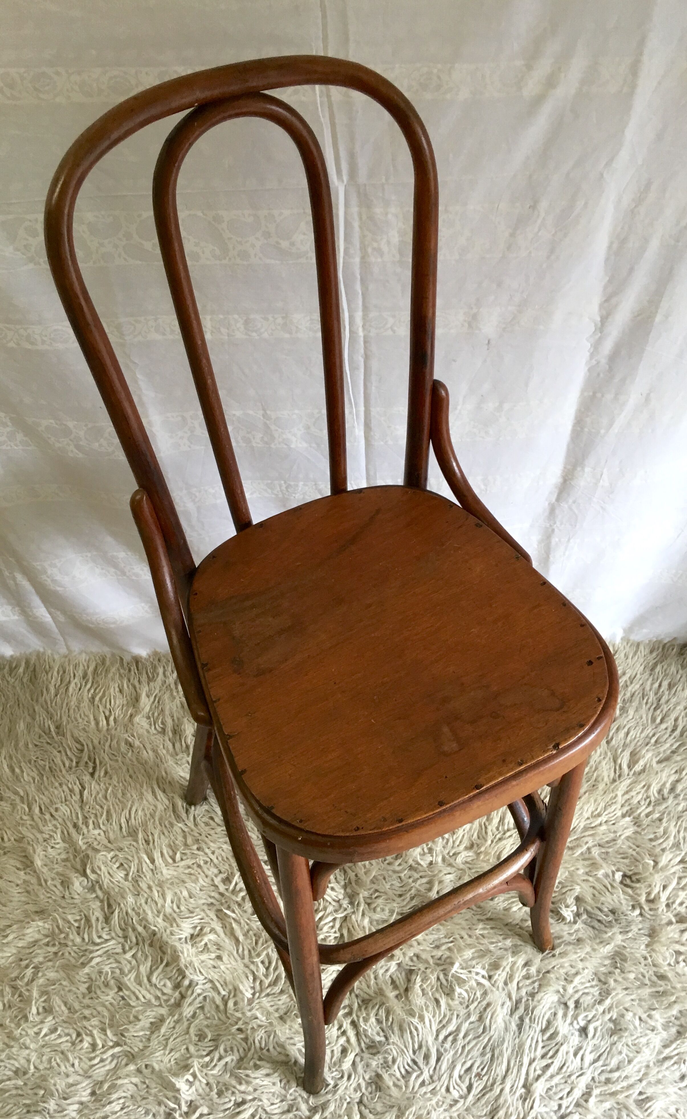 Fischel curved wooden countertop chair - mid. 20th