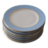 12 old Gilbert café flat plates
