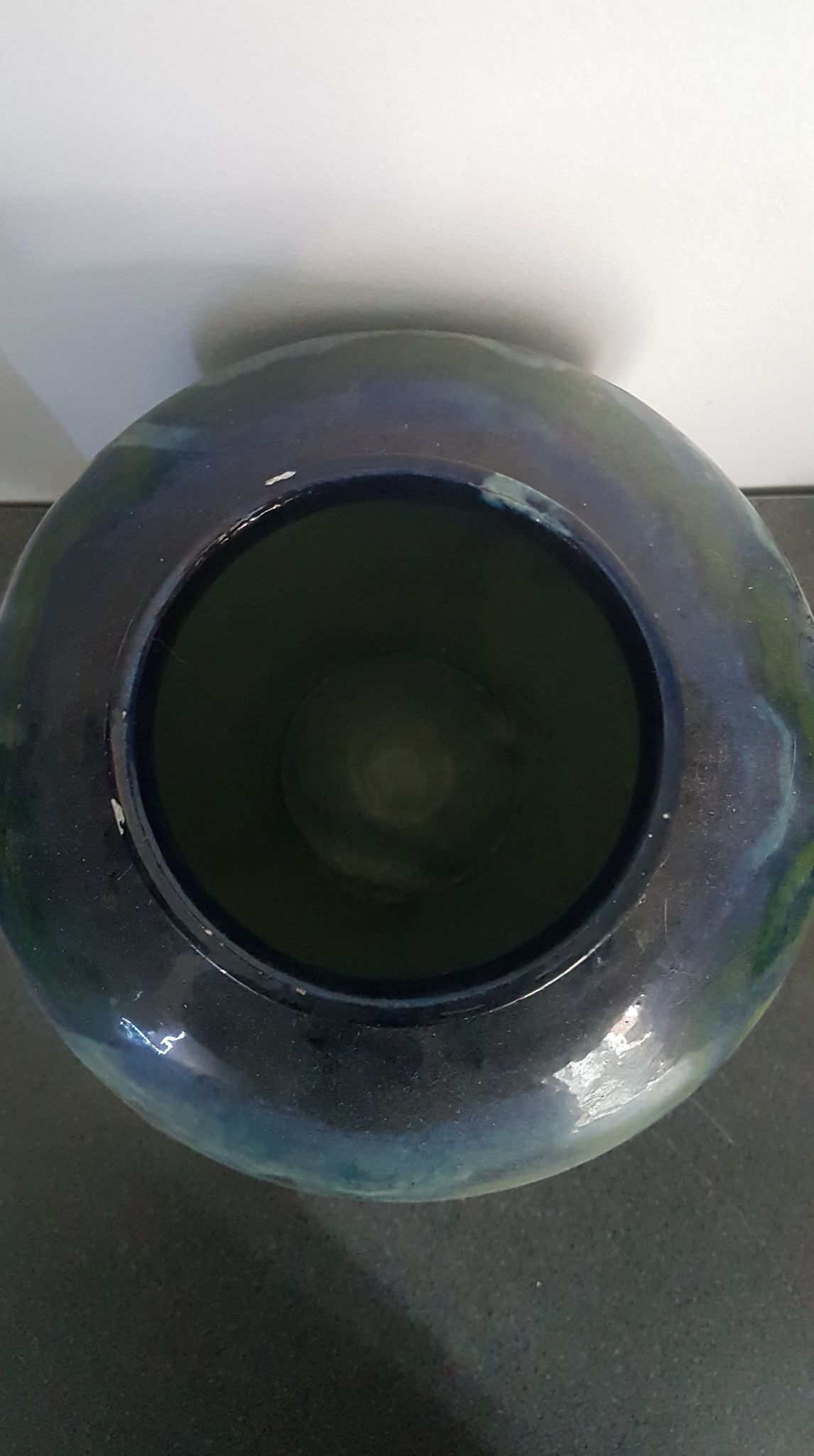 Round ceramic vase