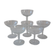 Set of 6 mismatched champagne glasses in crystal engraved years 50-60