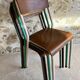 Set of 4 mismatched old school style chairs