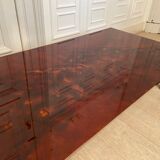 Coffee table, red and gold lacquer, 1970s