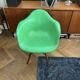 Ray and Charles Eames Fibreglass Arm Shell Dowel Chair Green