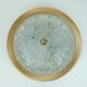 mid century ceiling LAMP flush mount textured glass and aluminum 1970s