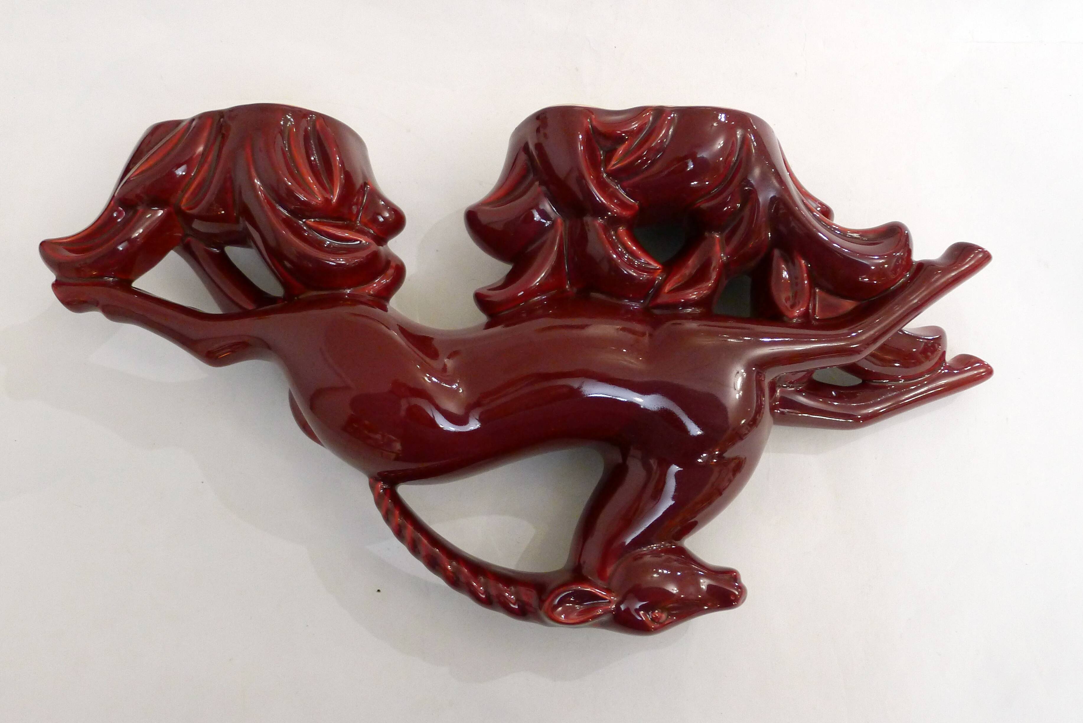 Art Deco Faience Gazelle Sculpture