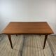 Vintage Scandinavian teak dining table 1970s – 2 integrated extensions