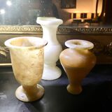 Lot of 3 marble vases
