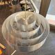 Poulsen Scandinavian brushed steel tiered pendant light
