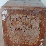 Signed sandstone vase