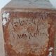 Signed sandstone vase