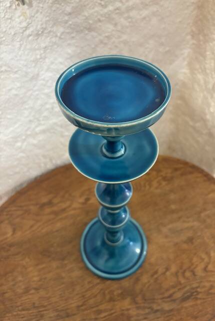 Large blue candlestick