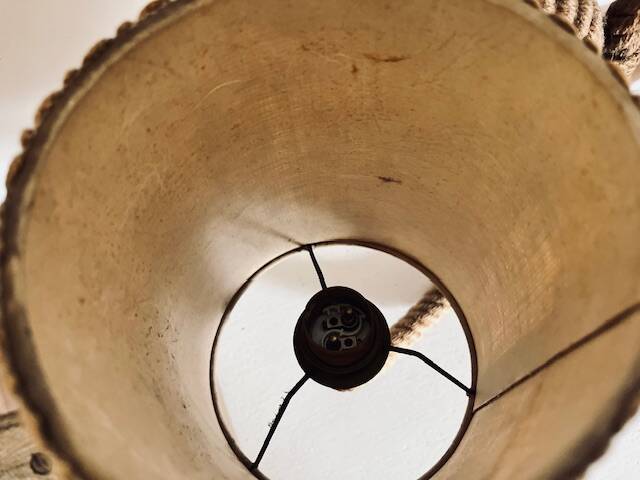 Large rope wall lamp