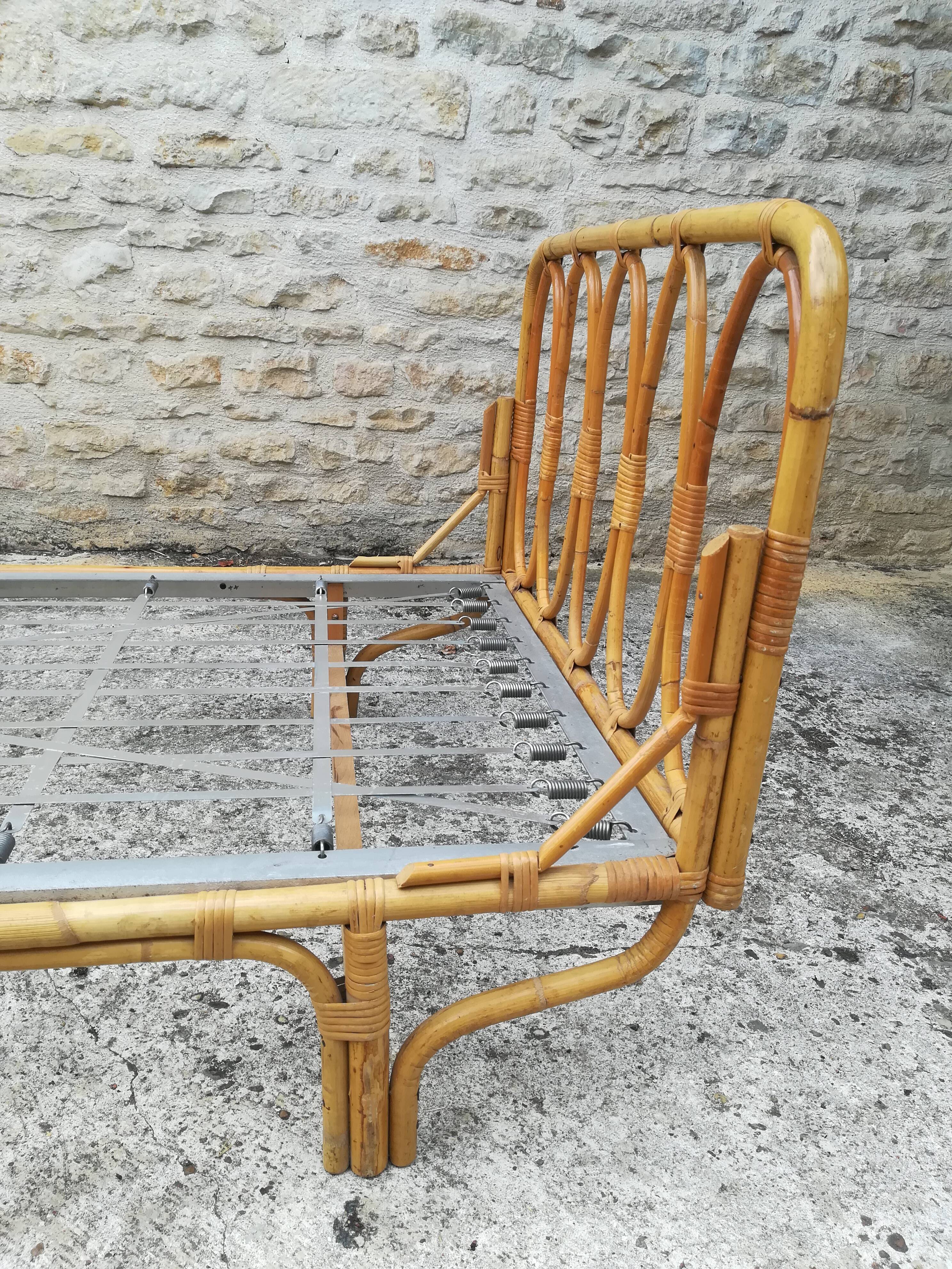 Bamboo and rattan bed