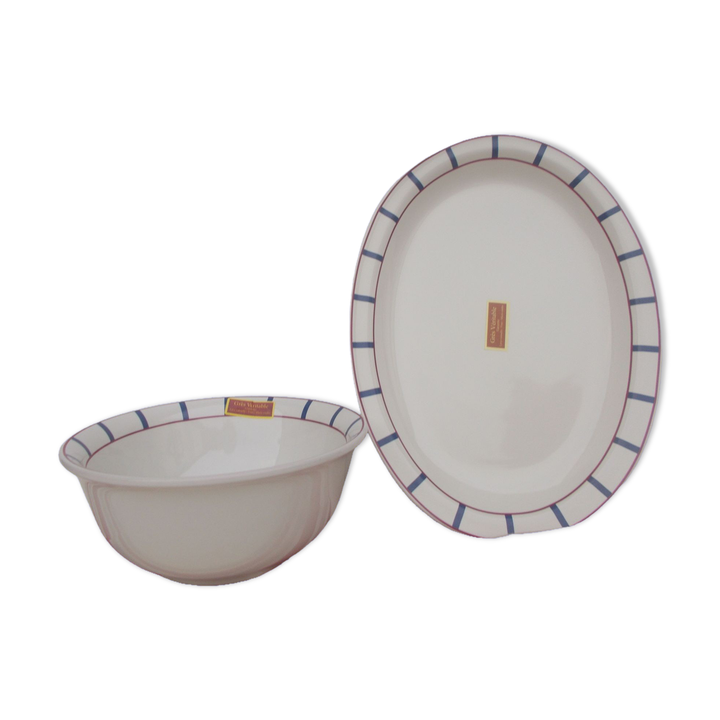 Lot de 2 plats basque en grès