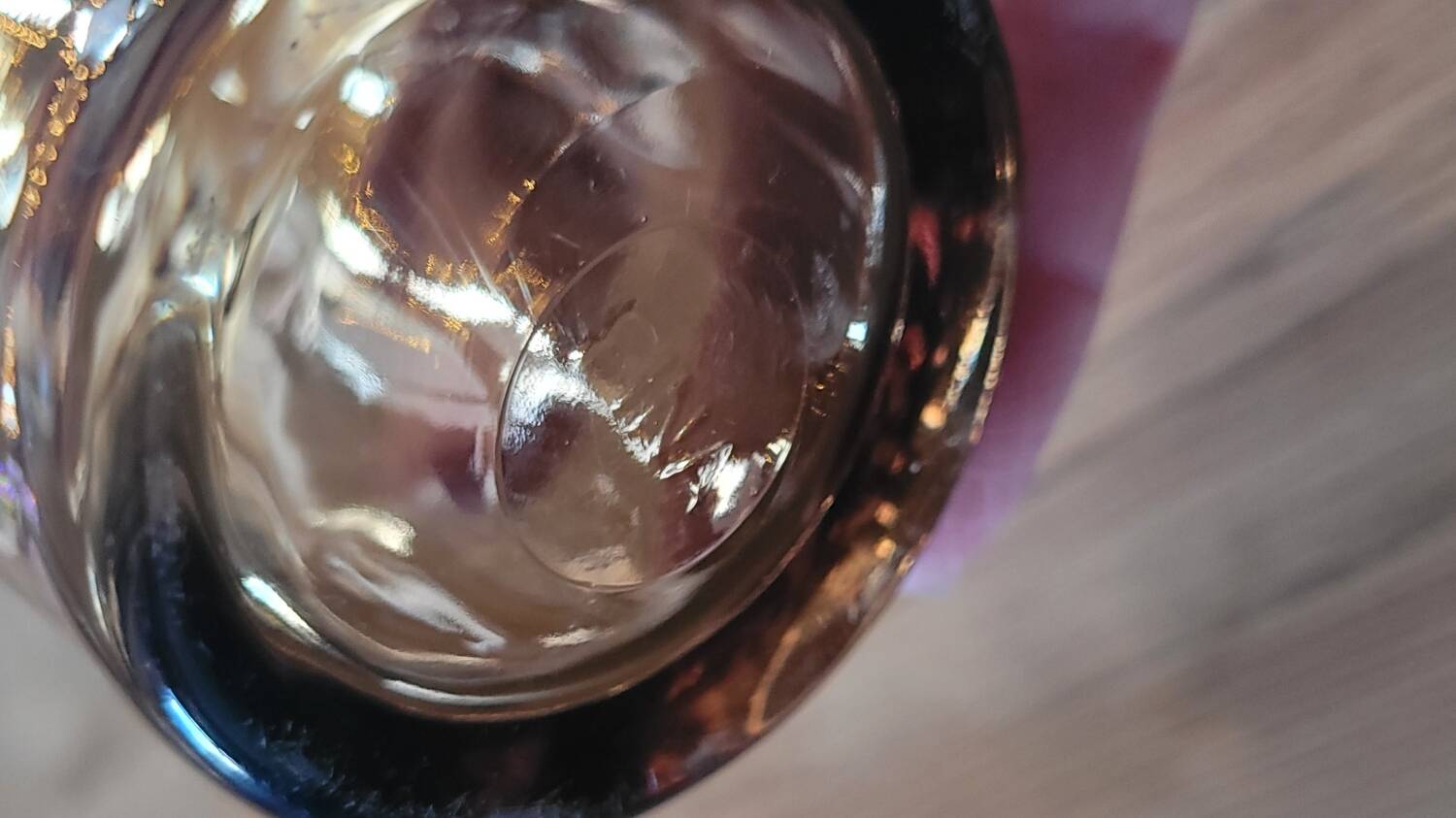 Service à orangeade en verre fumé
