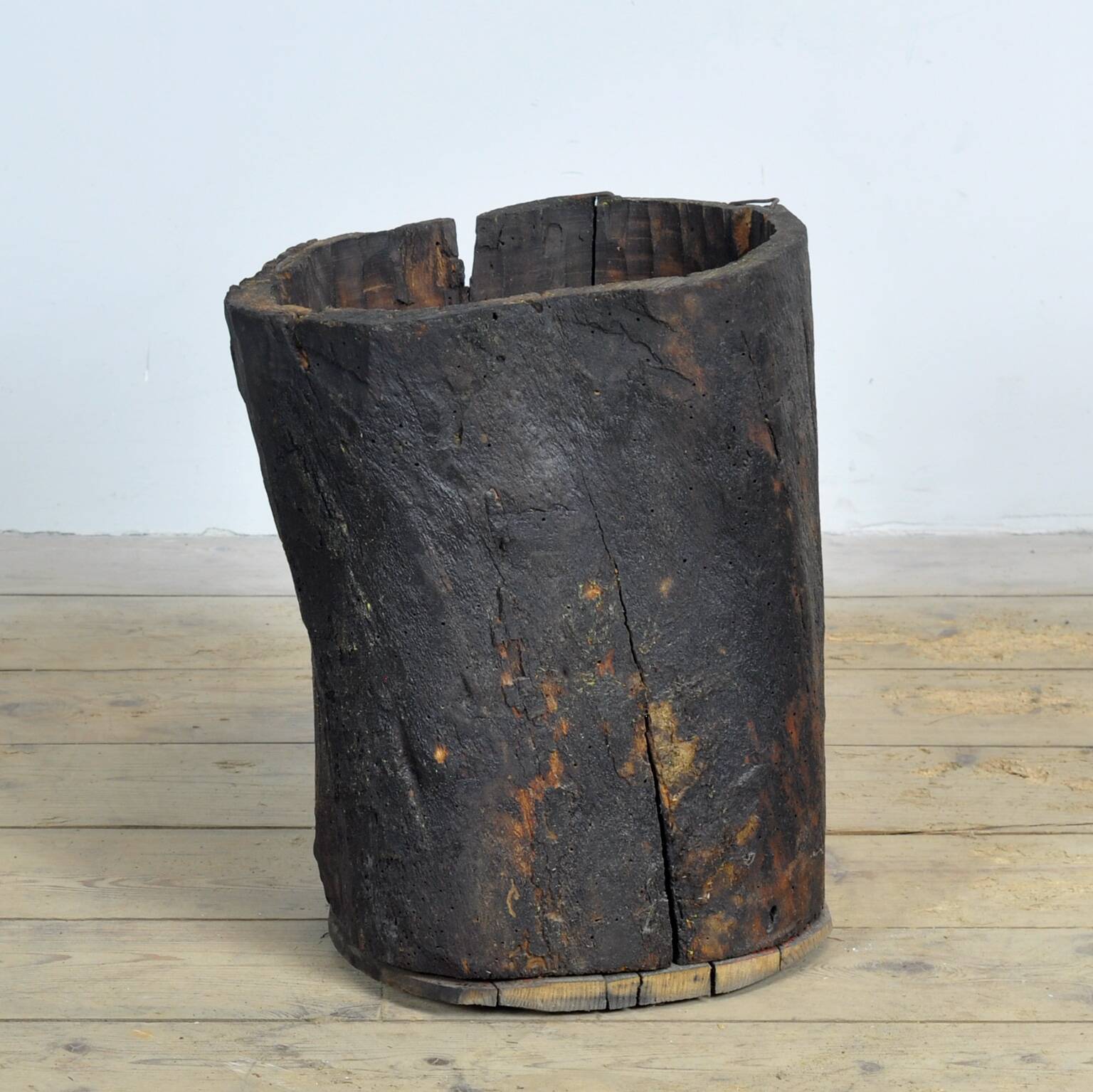 Primitive storage barrel/planter, circa 1900