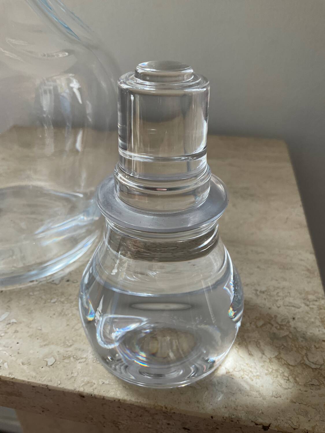 Vintage crystal whiskey decanter