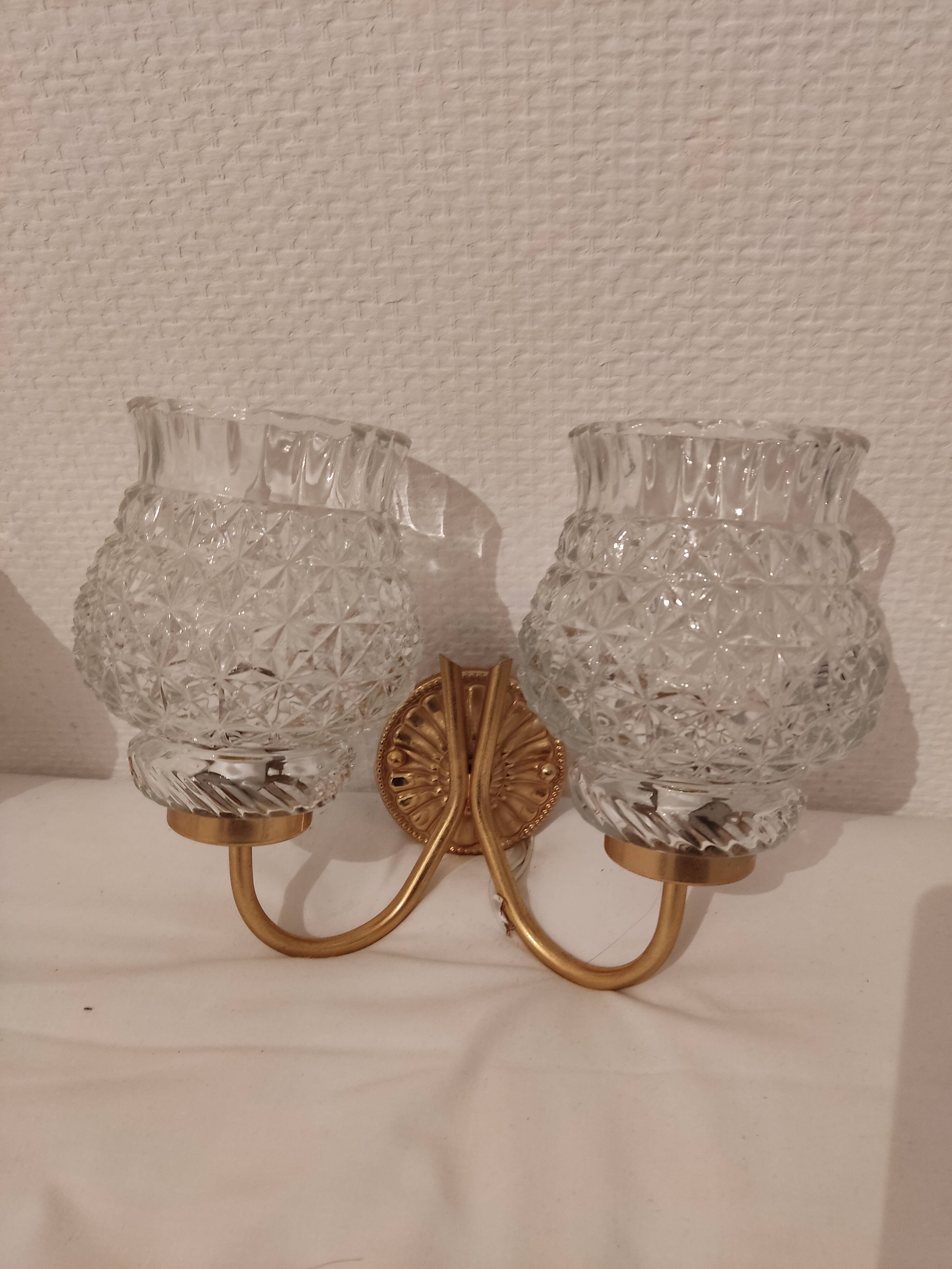 Pair wall lamp Hollywood Regency