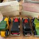 Set of 4 vintage wooden cars